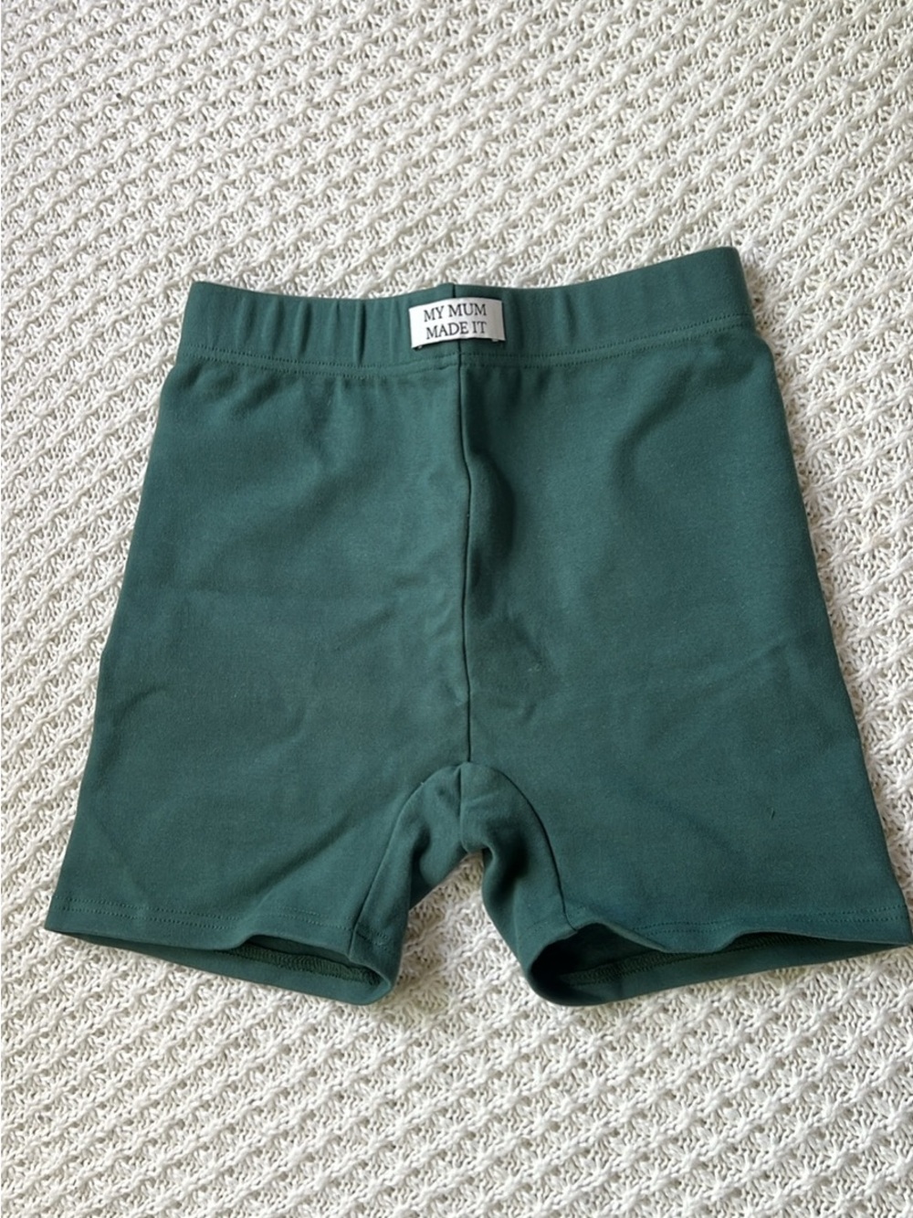 My Mum Made It Forest Green Biker Shorts